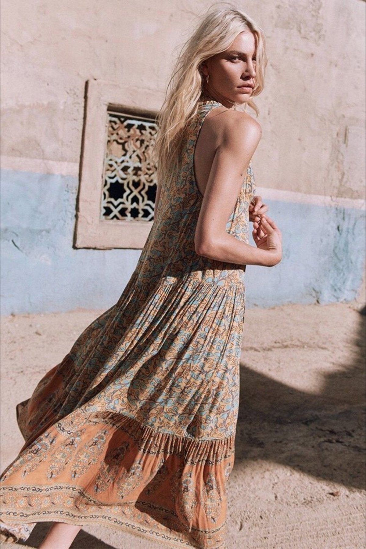 chinese dress ladies Women's in The Salty Air Pink Coral Multi Print Cover Up Maxi Dress | Size: Os
