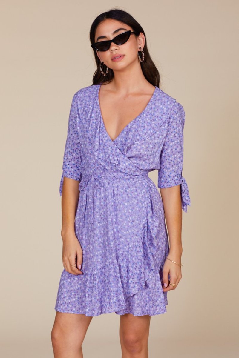 purple wrap dress daphne Daphne Maxi Dress