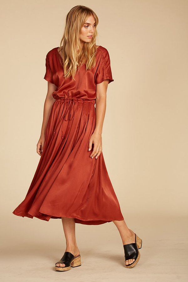 knee length dresses for ladies Free People Long Love Midi Dress  White Chocolate Couture