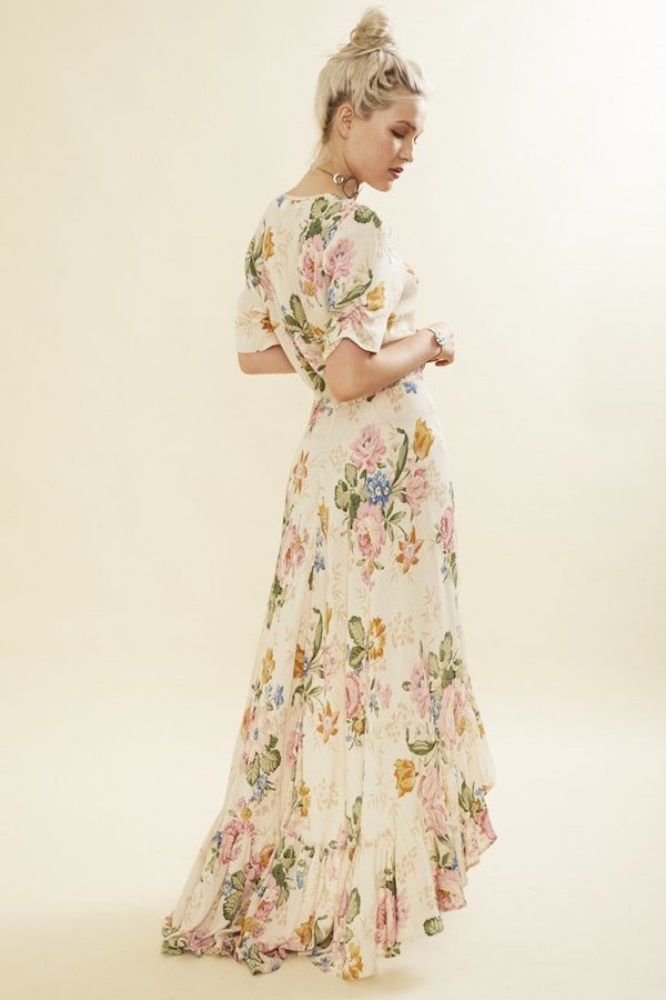 Natural Bloom Delilah Frill Maxi | Garmentory