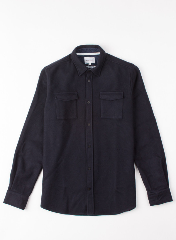 Men's Norse Projects Jens Melton Wool Navy | Garmentory