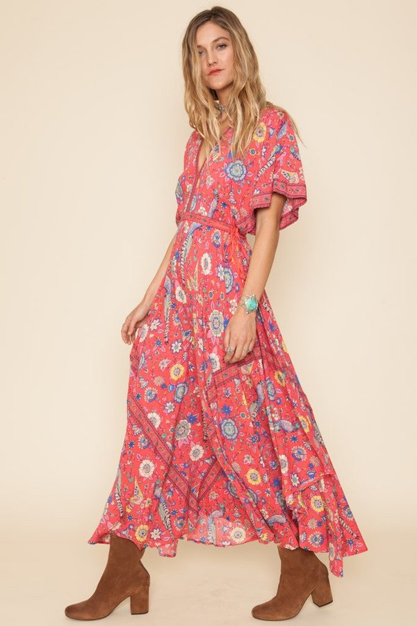 Rose Lovebird Half Moon Gown | Garmentory