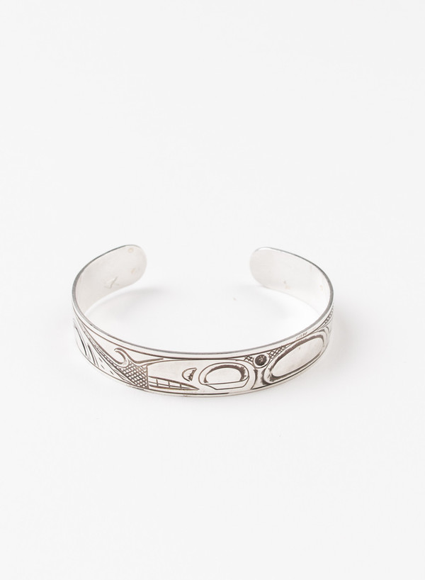 Men's MAPLE Orca & Salmon Bangle Silver 925 Men's MAPLE Orca & Salmon Bangle Silver 925