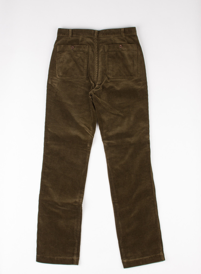 Men's MHL Margaret Howell Slim Chino Heavy Corduroy Army