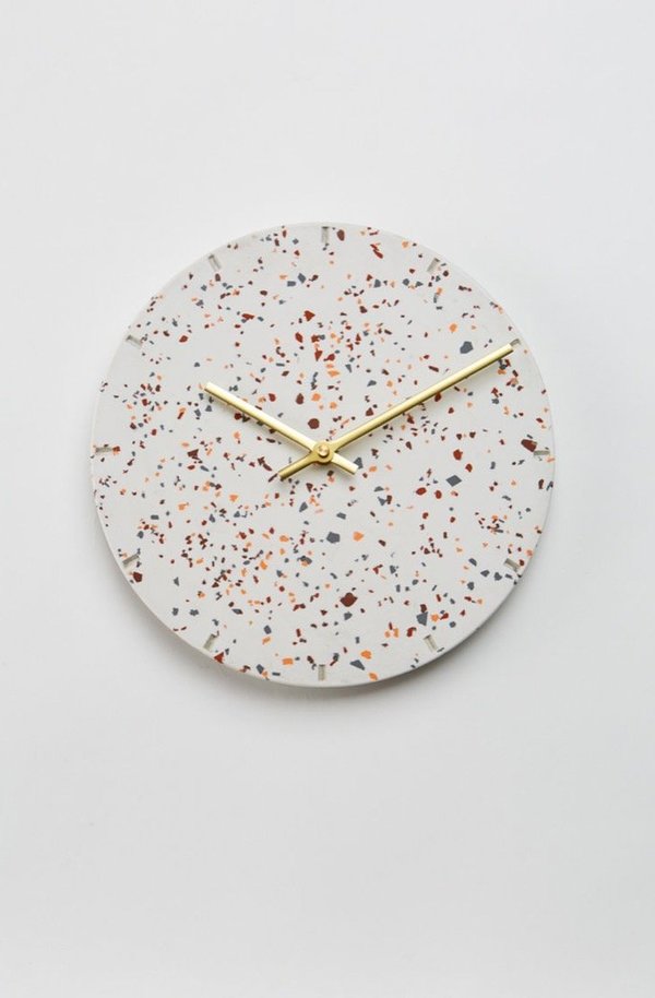 Capra Designs Terrazzo Clock - White Capra Designs Terrazzo Clock - White