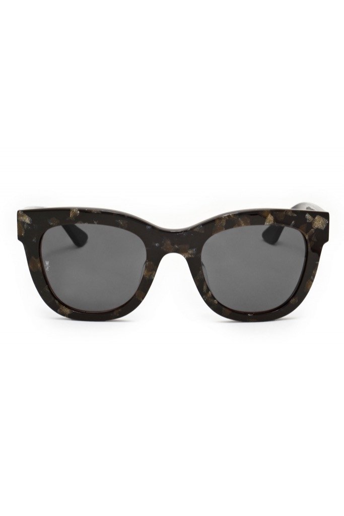 Wonderland Sun Black & Gold Glitter Colony Sunglasses  display picture 1