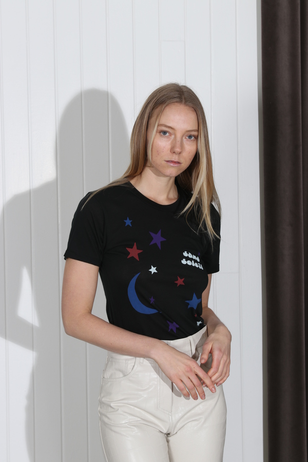 Monogram Sans Soleil Tee - Faded Black Monogram Sans Soleil Tee - Faded Black