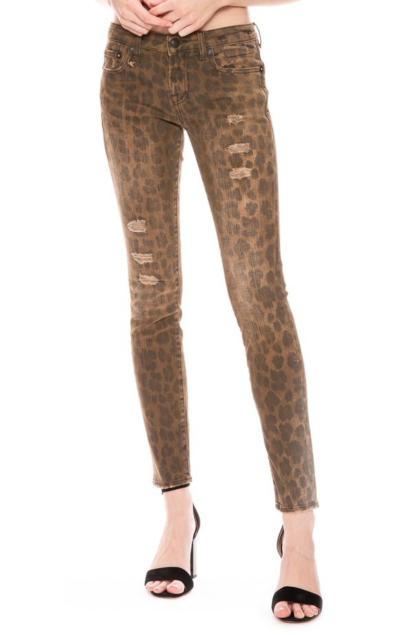 r13 kate skinny jeans leopard