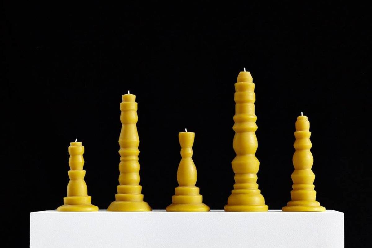 Helen Levi Cast Beeswax Totem Candle - Thumbnail 2