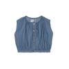 KIDS Yellow Pelota Mix Buttons Blouse - Denim - Thumbnail 1