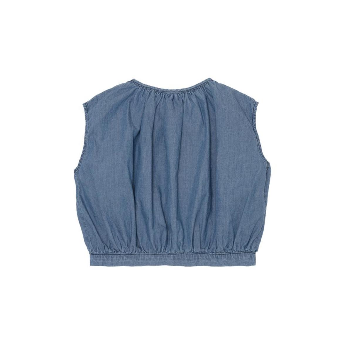 KIDS Yellow Pelota Mix Buttons Blouse - Denim - Image 2 of 2