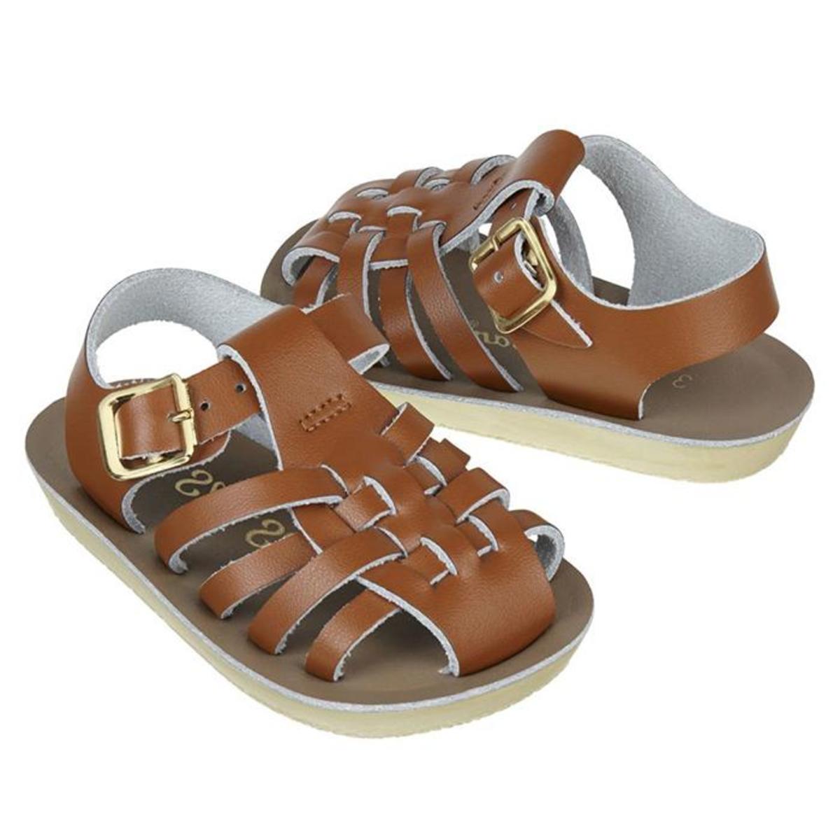 Kids Saltwater Sandals Sailor Sandals Brown - Main Image