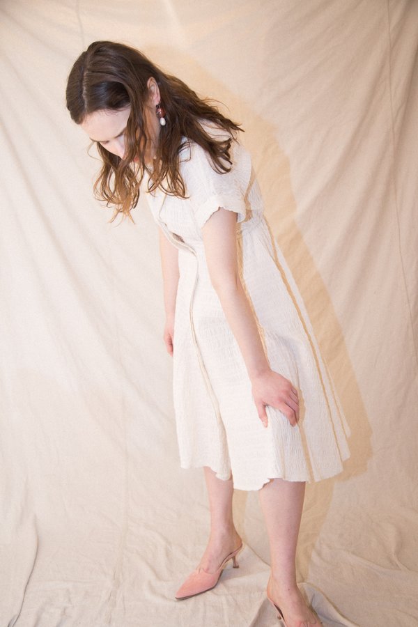 Nikki Chasin Rally Dress - Ivory Crinkle Nikki Chasin Rally Dress - Ivory Crinkle