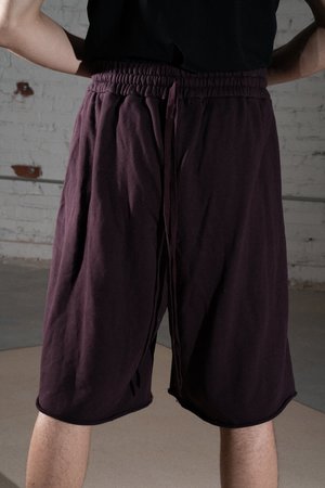 Komakino Scraps Fleece Shorts - Burgundy Komakino Scraps Fleece Shorts - Burgundy