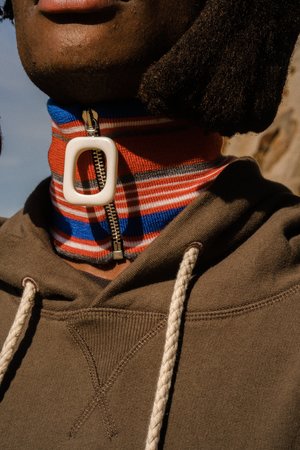 JW ANDERSON Striped Neckband - Burnt Orange | Garmentory