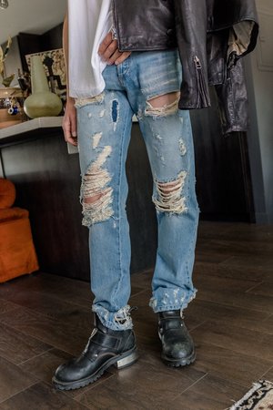 Faith Connexion Destroyed LA Relaxed Fit Denim | Garmentory