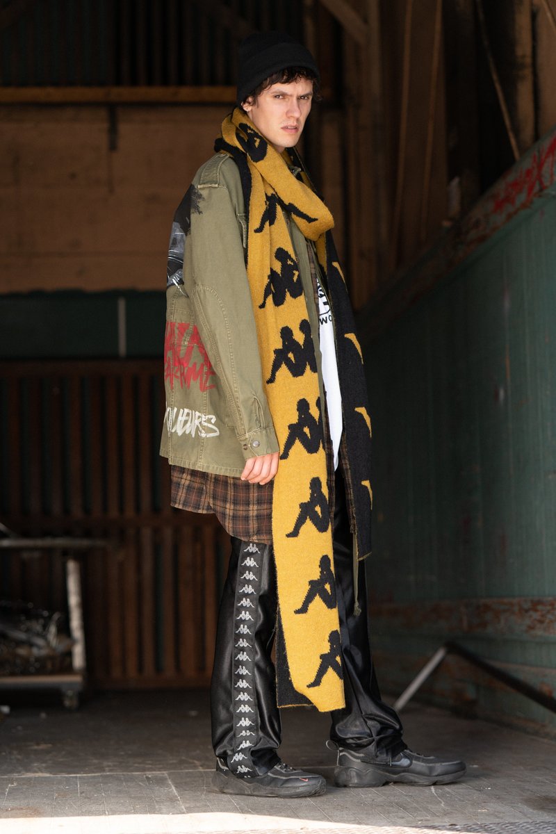 Faith Connexion Extra Long Knit Kappa Scarf - Mustard | Garmentory