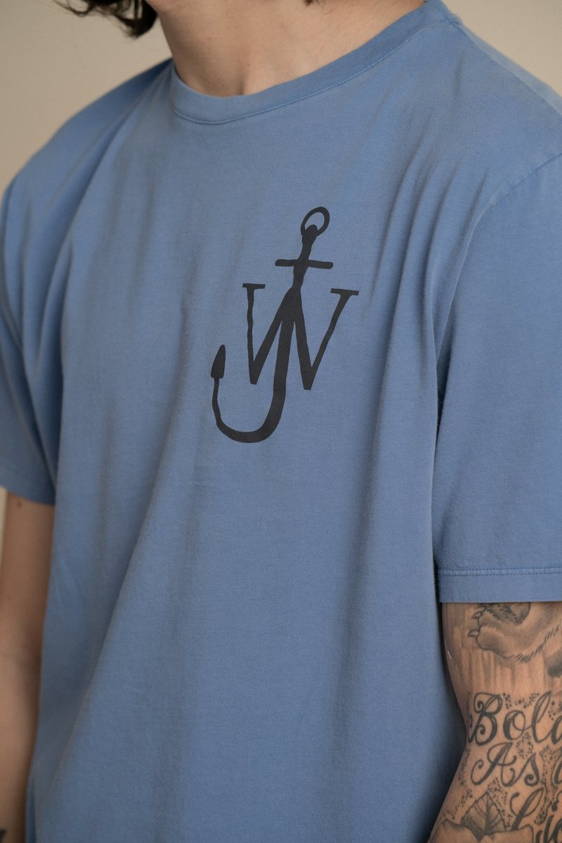 JW ANDERSON Anchor Print T-Shirt - Washed Indigo | Garmentory