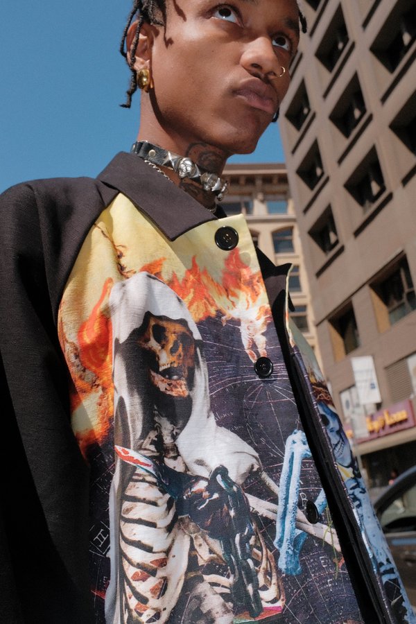 Kidill Inferno Print Mac Coat