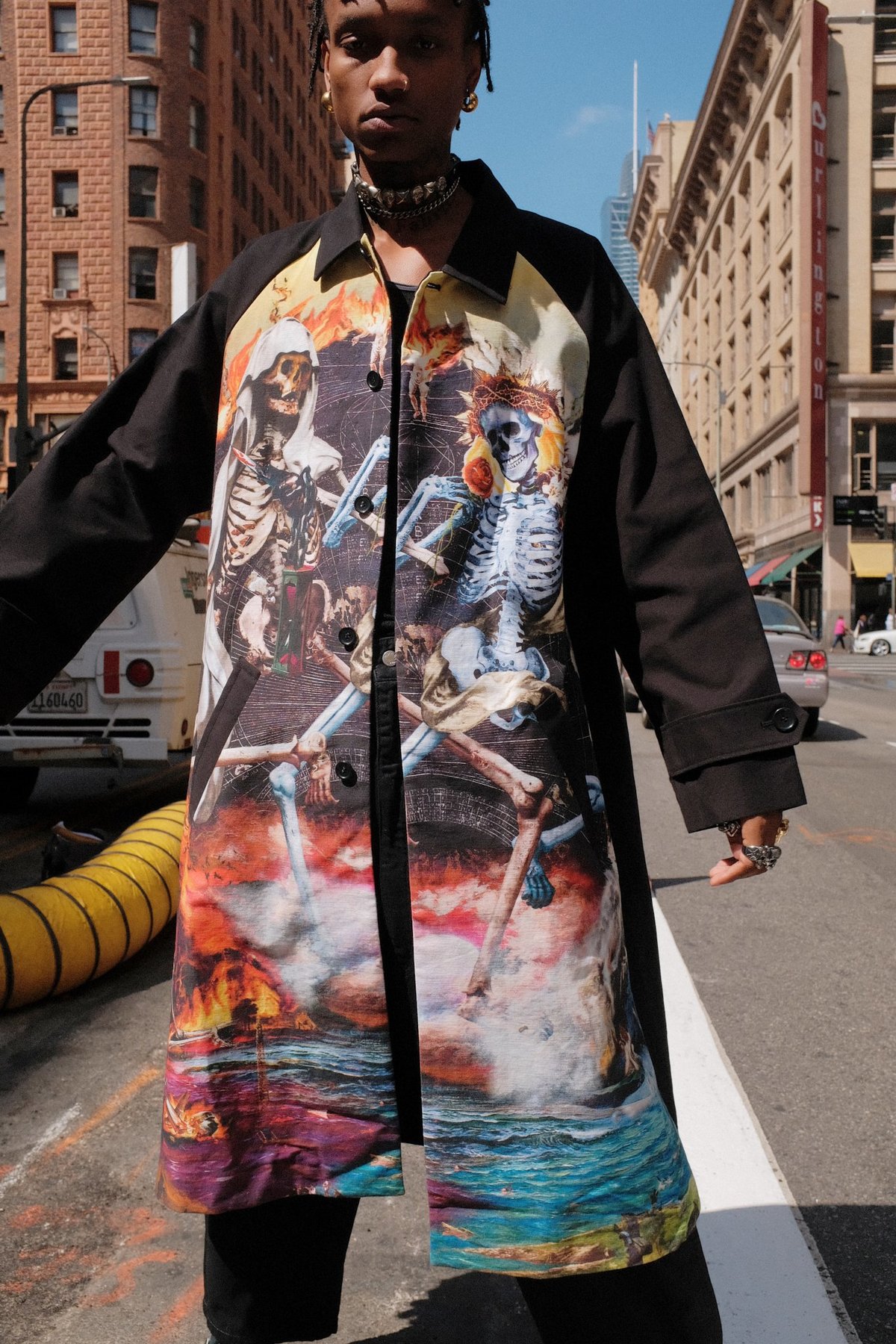 Kidill Inferno Print Mac Coat - Image 2 of 5