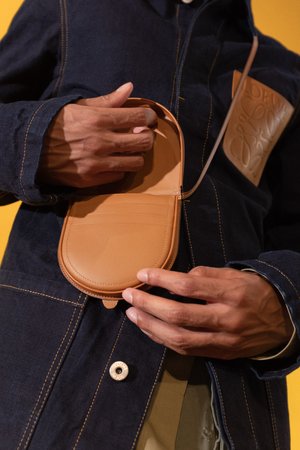 LOEWE Large Heel Pouch Wallet - Tan | Garmentory