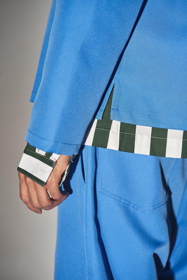 Sunnei Cropped Wide Leg Trouser - Light Blue