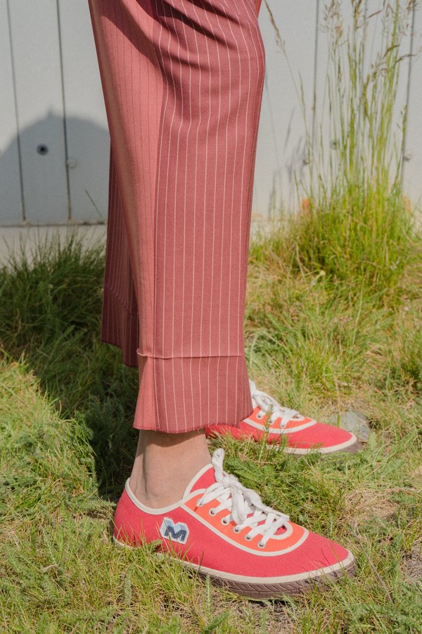 Marni Low Top Canvas Sneaker - Lipstick Orange Marni Low Top Canvas Sneaker - Lipstick Orange