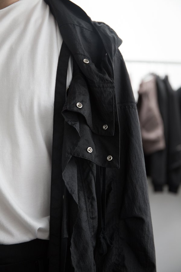 Bed J.W. Ford Nylon Hoodie Cowboy Strap Bomber Jacket | Garmentory