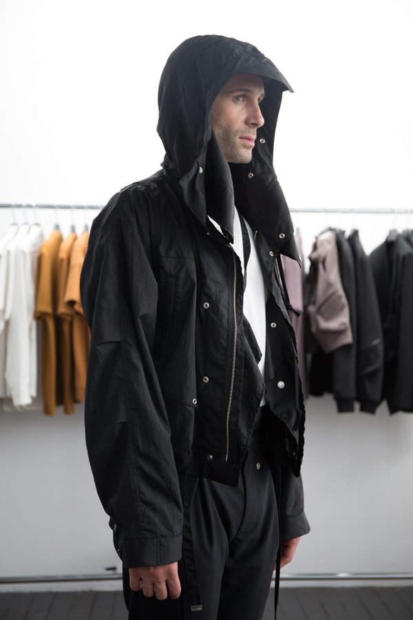 Bed J.W. Ford Nylon Hoodie Cowboy Strap Bomber Jacket | Garmentory