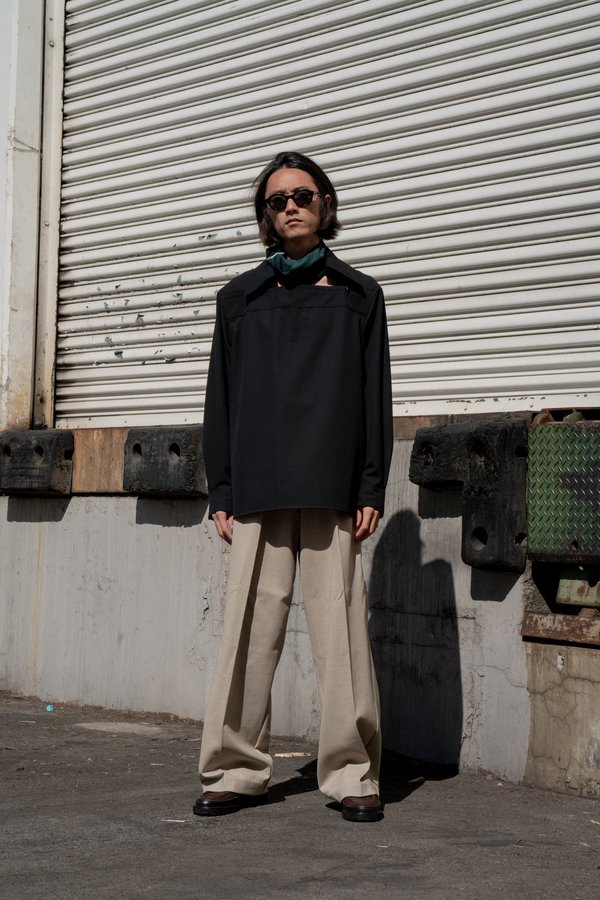 Mackintosh 0003 プルオーバーシャツジャケット　size:L MACKINTOSH 0003 Open Collar Wool Overshirt | Garmentory