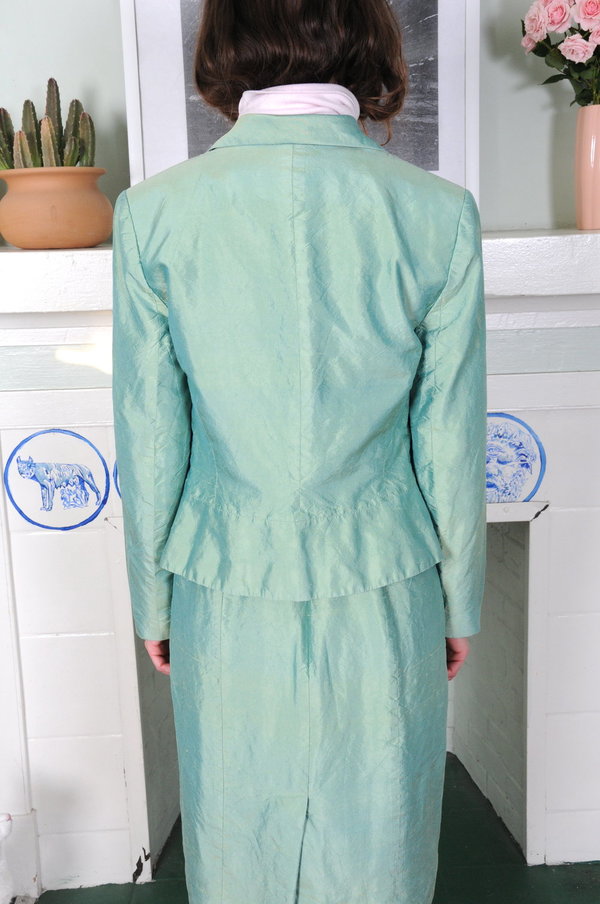 Weird Sisters Vintage Ann Taylor Silk Iridescent Suit Dress - Seafoam |  Garmentory