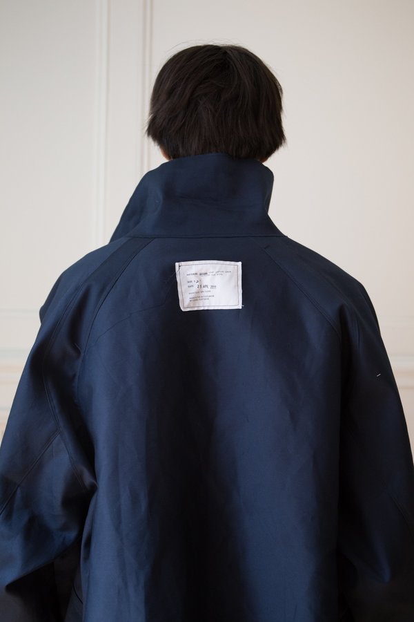 Camiel Fortgens Rubberized Football Mackintosh Coat - BLUE Camiel Fortgens Rubberized Football Mackintosh Coat - BLUE