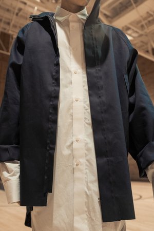Camiel Fortgens Rubberized Football Mackintosh Coat - BLUE Camiel Fortgens Rubberized Football Mackintosh Coat - BLUE
