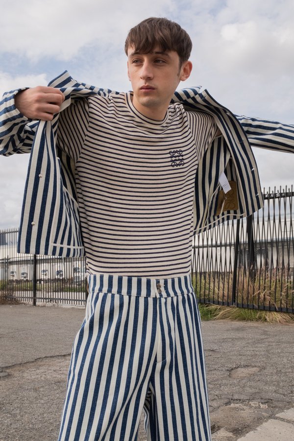 LOEWE Striped Denim Jacket | Garmentory