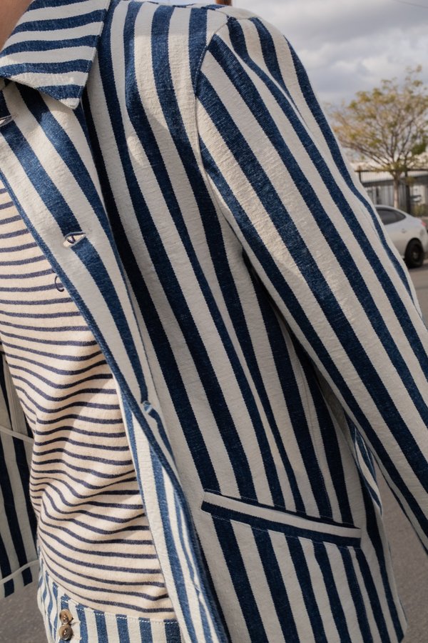 LOEWE Striped Denim Jacket | Garmentory