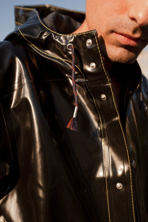 Marni Stutterheim Glossy Rubberized Raincoat - BLACK | Garmentory