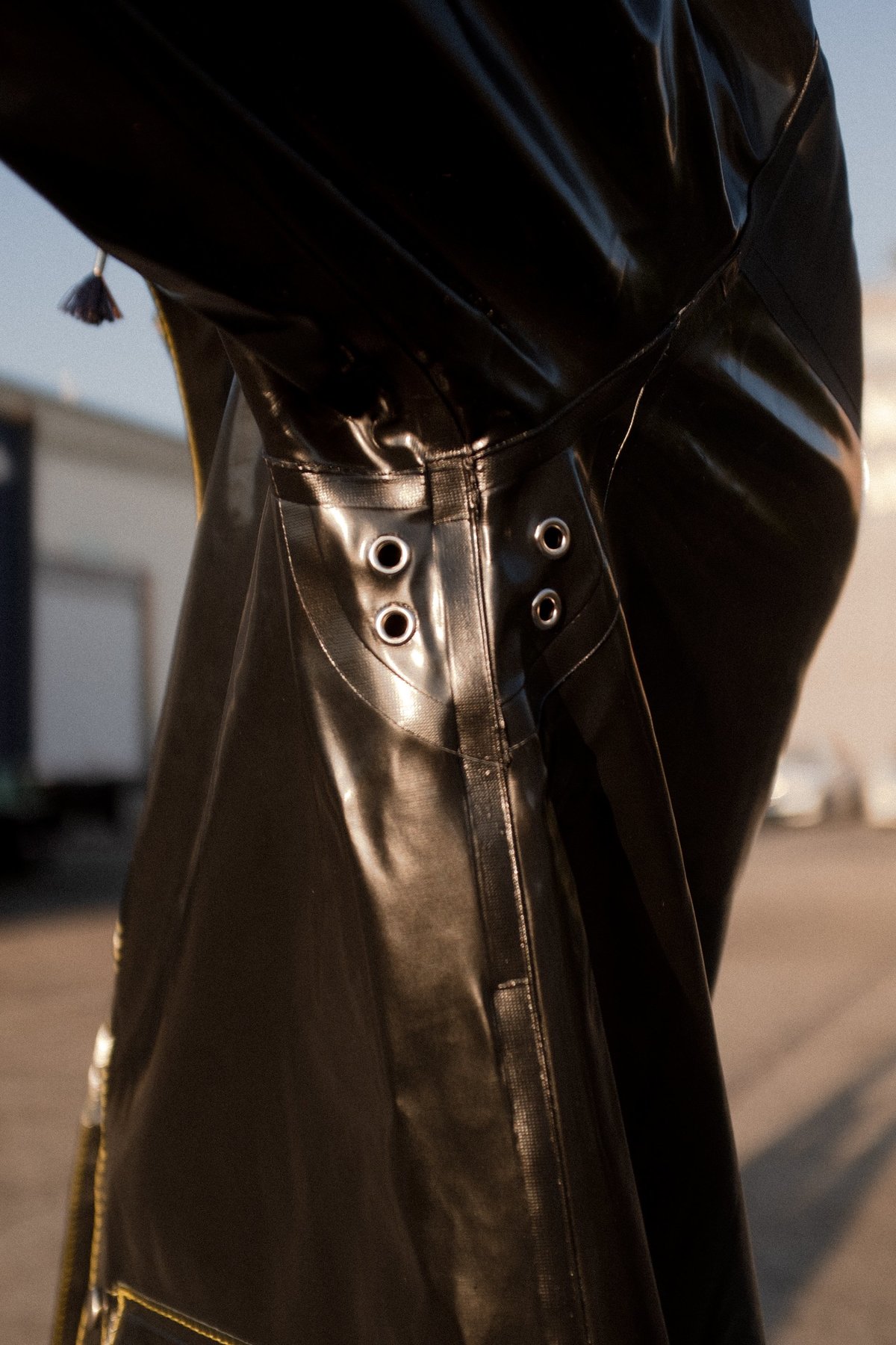 Marni Stutterheim Glossy Rubberized Raincoat - BLACK