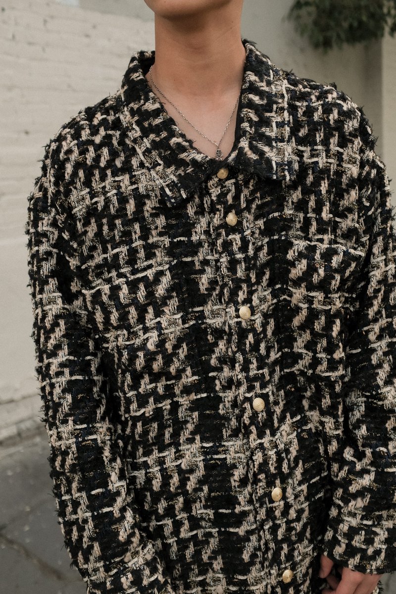 Faith Connexion Tweed Bouclé Overshirt | Garmentory