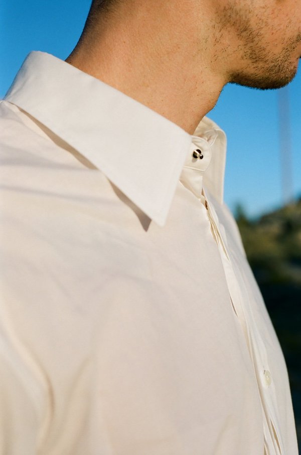 Bed J.W. Ford Cowboy Buckle Ribbon Shirt - WHITE | Garmentory