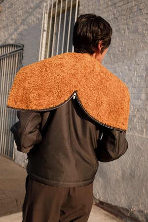 Marni Zip Faux Fur Bomber Jacket Marni Zip Faux Fur Bomber Jacket