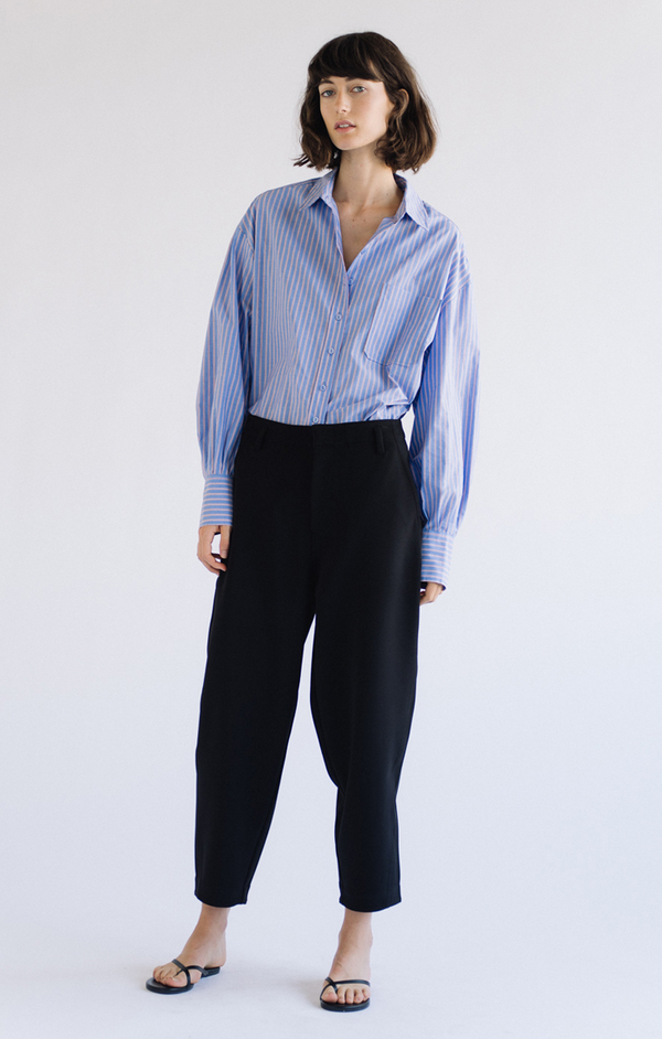 Mijeong Park Oversized Shirt - Blue Stripe Mijeong Park Oversized Shirt - Blue Stripe
