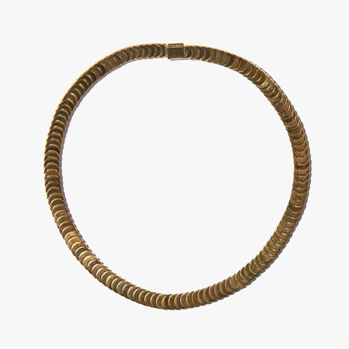 Vintage Kindred Black 18k Gold Tri-Color Scales Choker | Garmentory