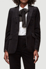 FRAME Denim Fine Variegated Blazer - black - Thumbnail 1