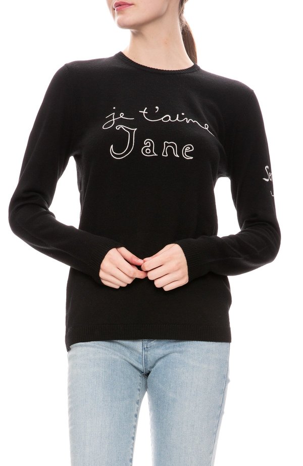 BELLA FREUD Je T'Aime Jane Sweater - Black | Garmentory