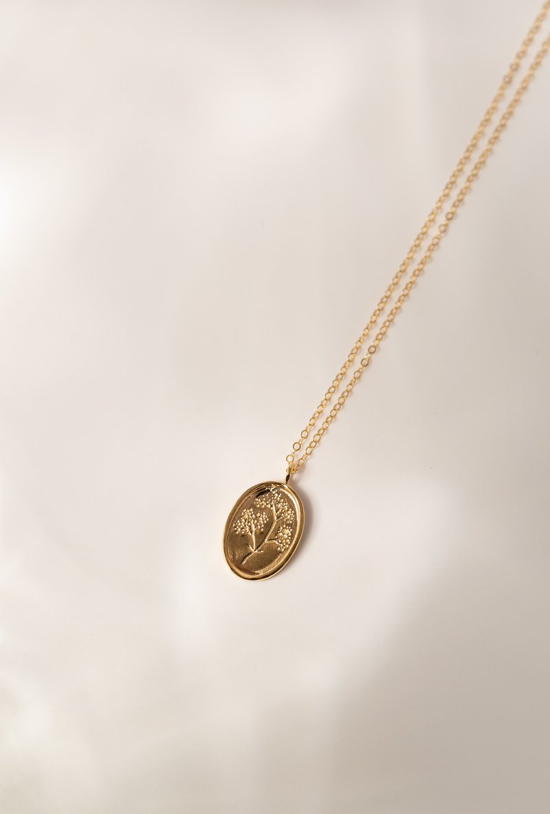 Wolf Circus Fleur Necklace Wolf Circus Wide 14k Gold Organic Hoop