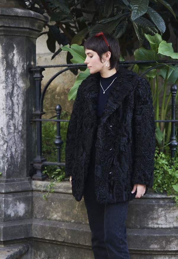 Bird On A Wire Vintage Calf Wool Coat - Black Bird On A Wire Vintage Calf Wool Coat - Black