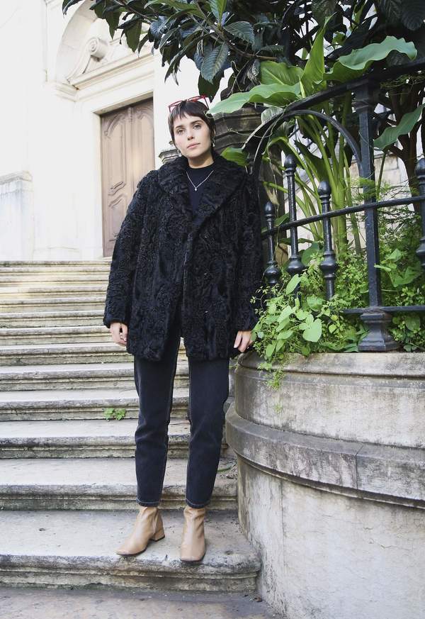 Bird On A Wire Vintage Calf Wool Coat - Black Bird On A Wire Vintage Calf Wool Coat - Black