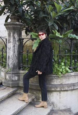 Bird On A Wire Vintage Calf Wool Coat - Black Bird On A Wire Vintage Calf Wool Coat - Black