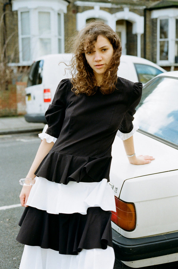 Batsheva Layer Dress - Black/White | Garmentory Batsheva Layer Dress - Black/White | Garmentory