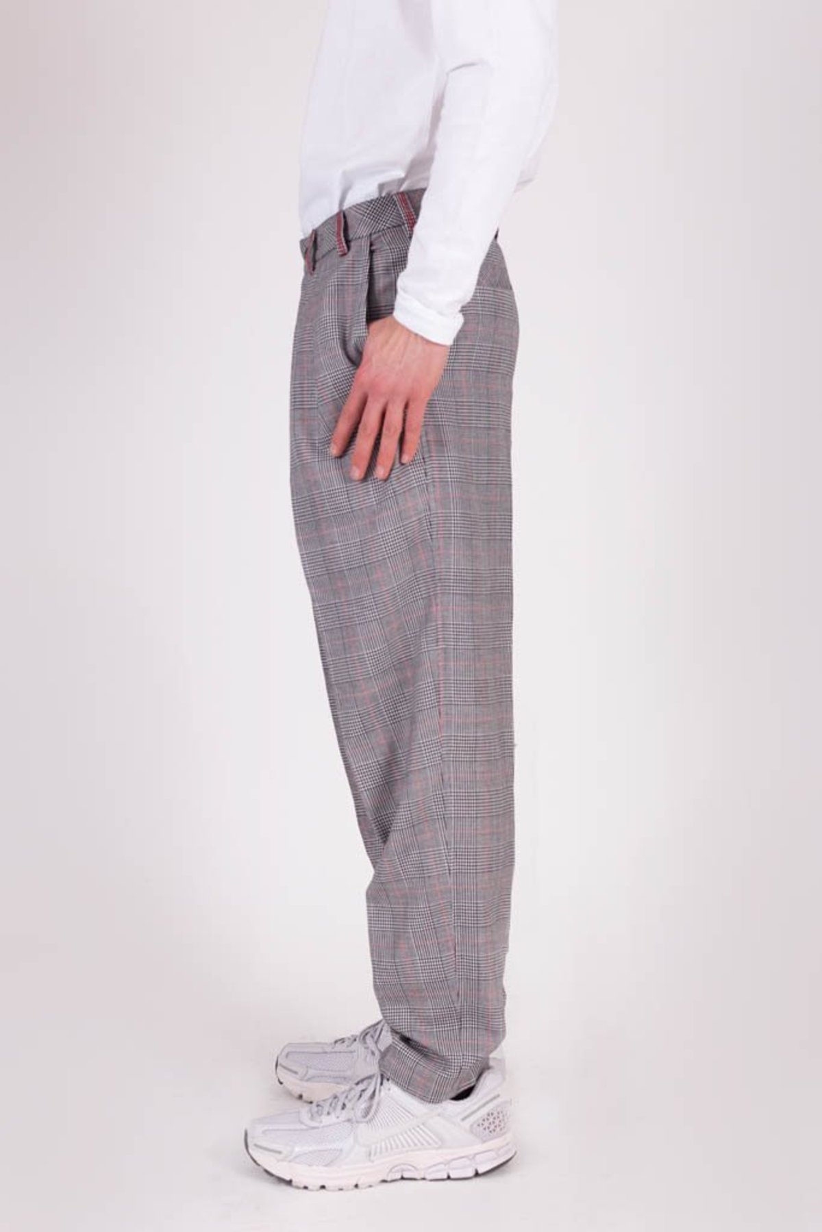 Four Horsemen Contrast Pant - Plaid/Red - Image 3 of 4